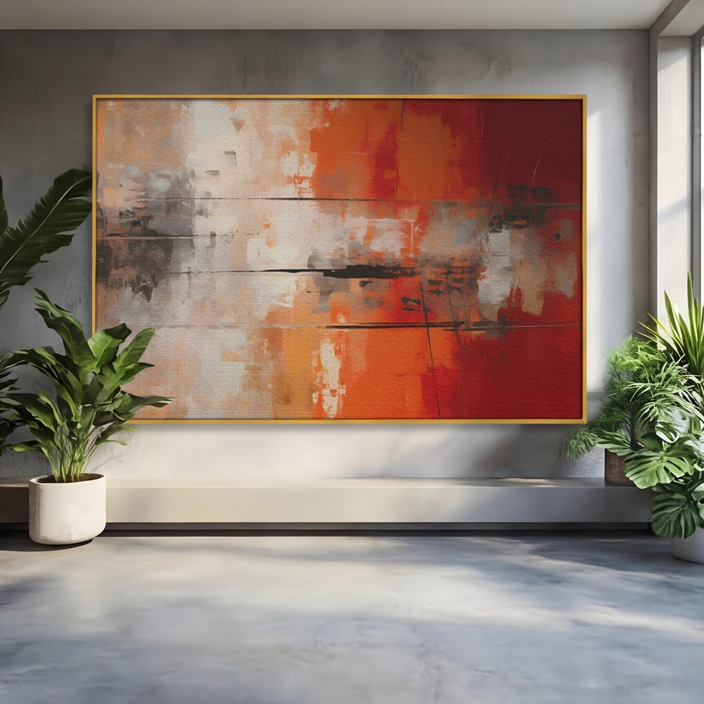 Tablou Canvas Premium LuxCanva® A1651, Linie Neagra , Room, Decorativ, Cromatic, Abstract, Living, Culori Vibrante