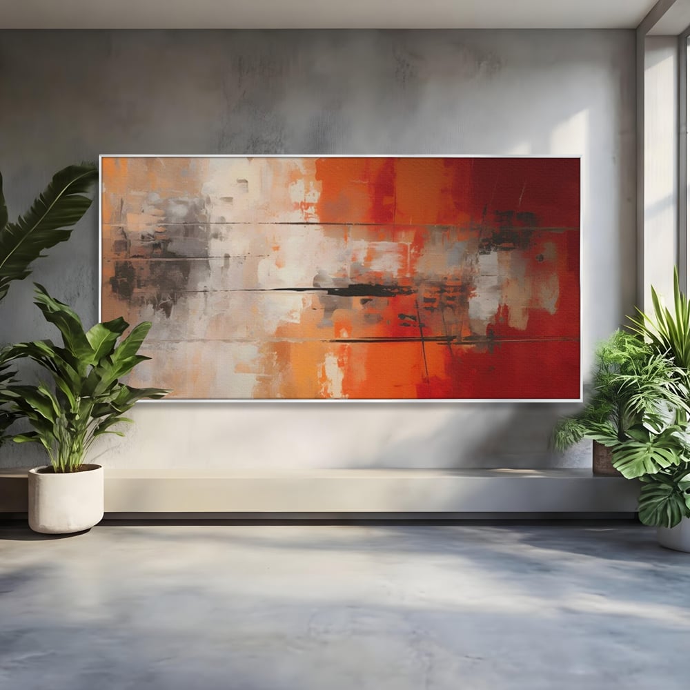 Tablou Canvas Premium LuxCanva® A1651, Linie Neagra , Room, Decorativ, Cromatic, Abstract, Living, Culori Vibrante