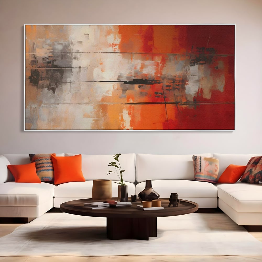 Tablou Canvas Premium LuxCanva® A1651, Linie Neagra , Room, Decorativ, Cromatic, Abstract, Living, Culori Vibrante