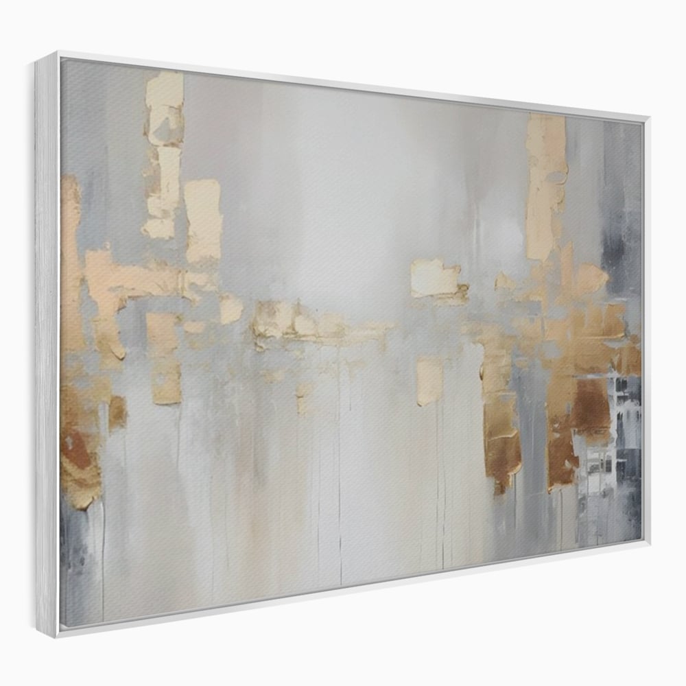 Tablou Canvas Premium LuxCanva® A1652, Gold And Grey , Room, Decorativ, Cromatic, Abstract, Living, Culori Vibrante