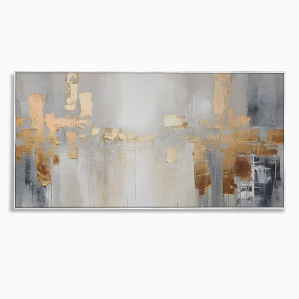 Tablou Canvas Premium LuxCanva® A1652, Gold And Grey , Room, Decorativ, Cromatic, Abstract, Living, Culori Vibrante