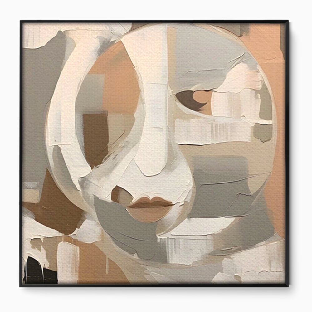 Tablou Canvas Premium LuxCanva® A1654, Abstract Lips , Room, Fata, Ochi, Decorativ, Living, Culori Vibrante