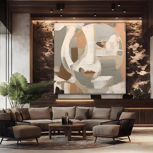 Tablou Canvas Premium LuxCanva® A1654, Abstract Lips , Room, Fata, Ochi, Decorativ, Living, Culori Vibrante