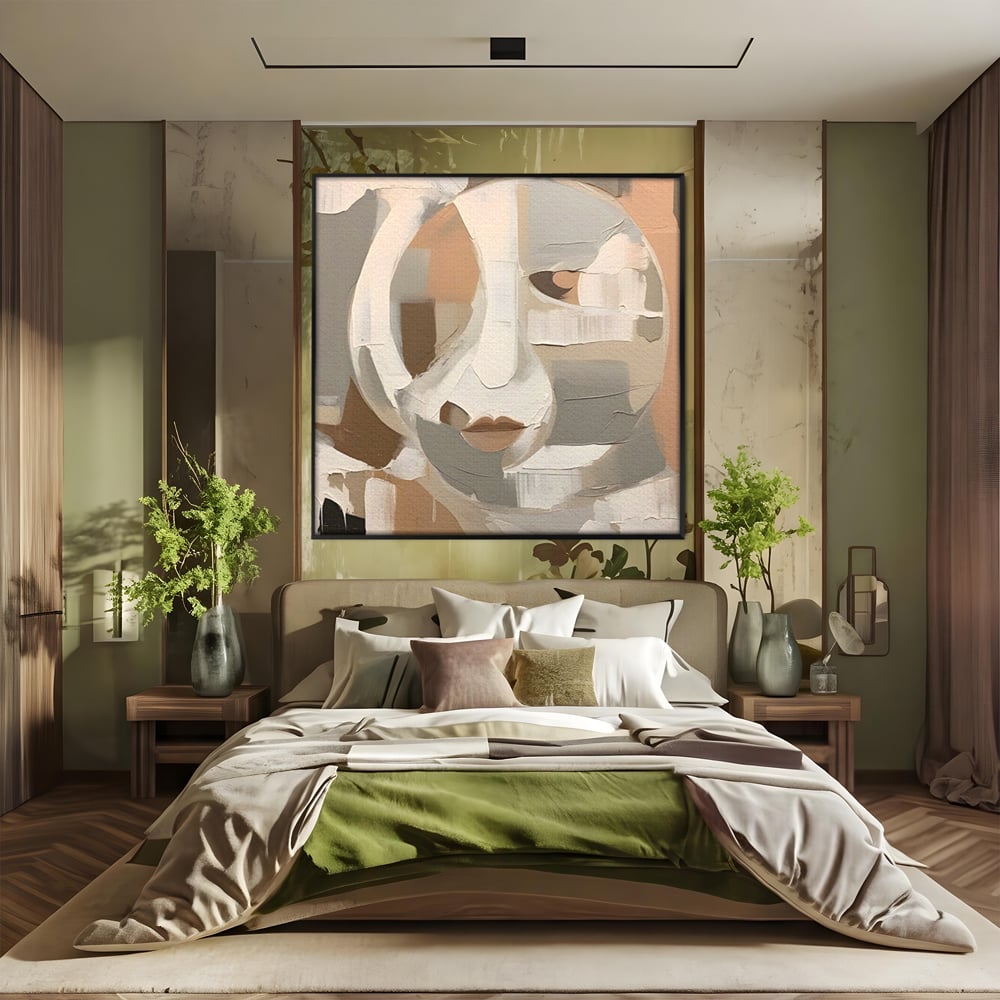 Tablou Canvas Premium LuxCanva® A1654, Abstract Lips , Room, Fata, Ochi, Decorativ, Living, Culori Vibrante