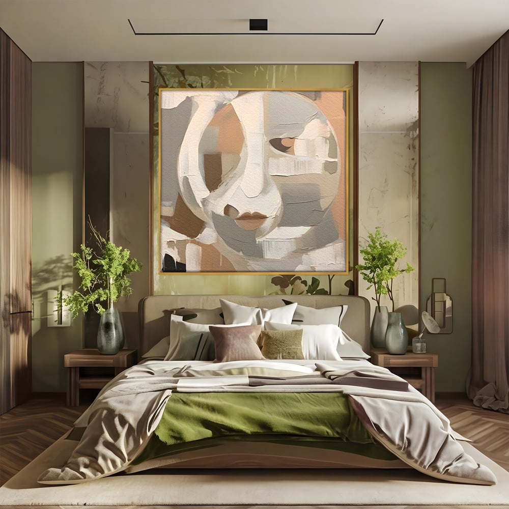 Tablou Canvas Premium LuxCanva® A1654, Abstract Lips , Room, Fata, Ochi, Decorativ, Living, Culori Vibrante
