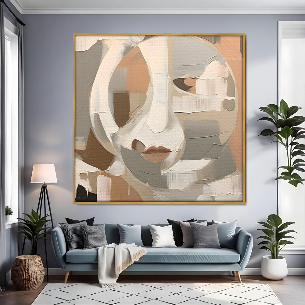 Tablou Canvas Premium LuxCanva® A1654, Abstract Lips , Room, Fata, Ochi, Decorativ, Living, Culori Vibrante
