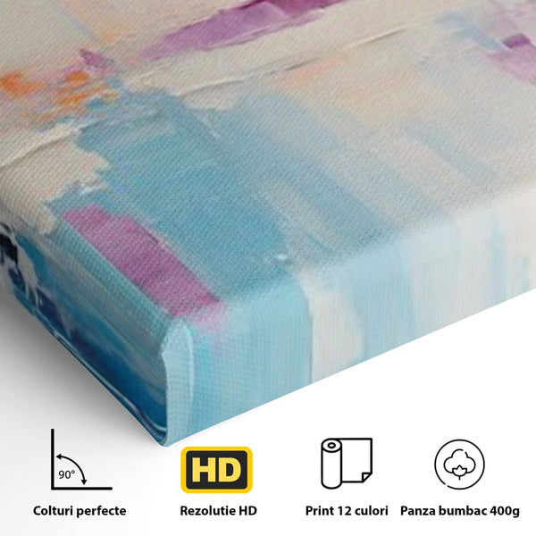 Tablou Canvas Premium LuxCanva® A1655, Pink Life , Room, Decorativ, Abstract, Nuante, Cromatic, Living, Culori Vibrante
