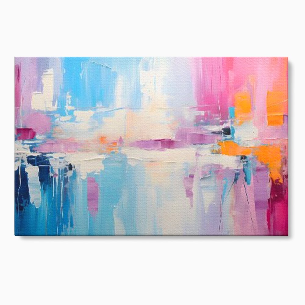 Tablou Canvas Premium LuxCanva® A1655, Pink Life , Room, Decorativ, Abstract, Nuante, Cromatic, Living, Culori Vibrante