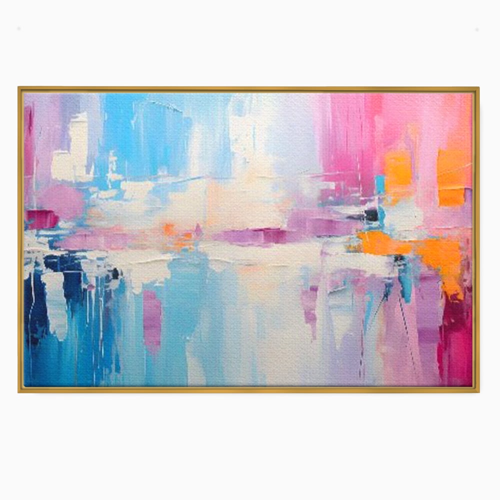 Tablou Canvas Premium LuxCanva® A1655, Pink Life , Room, Decorativ, Abstract, Nuante, Cromatic, Living, Culori Vibrante