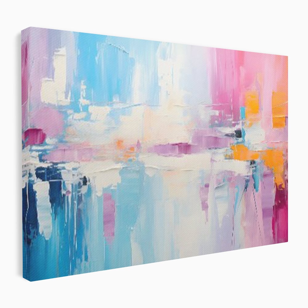 Tablou Canvas Premium LuxCanva® A1655, Pink Life , Room, Decorativ, Abstract, Nuante, Cromatic, Living, Culori Vibrante