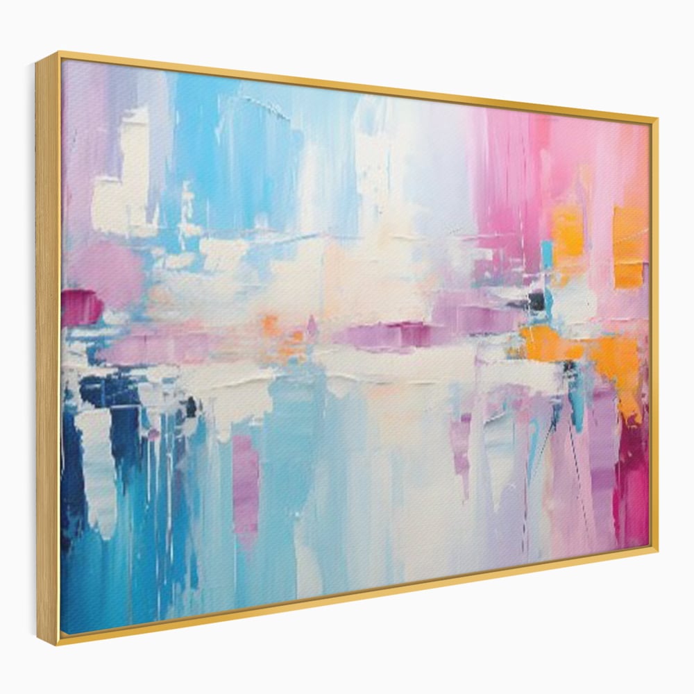 Tablou Canvas Premium LuxCanva® A1655, Pink Life , Room, Decorativ, Abstract, Nuante, Cromatic, Living, Culori Vibrante