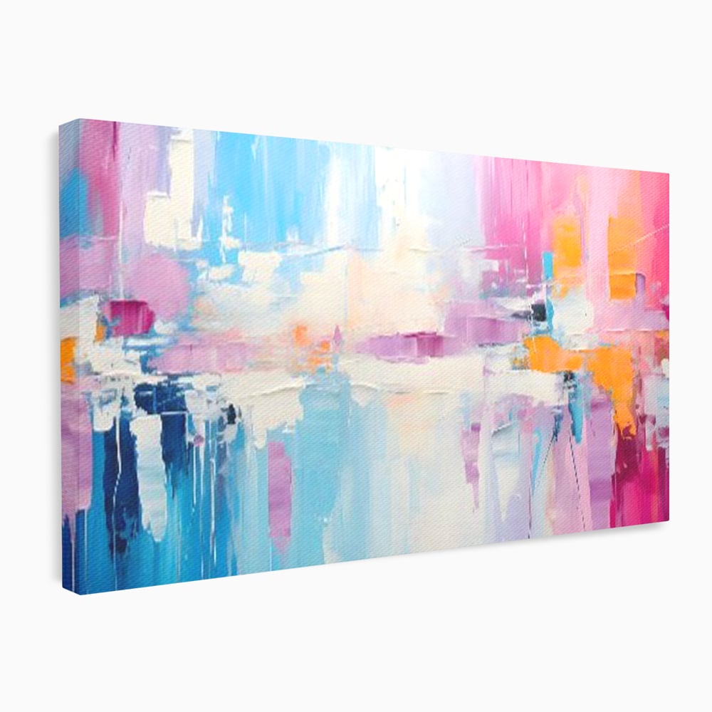 Tablou Canvas Premium LuxCanva® A1655, Pink Life , Room, Decorativ, Abstract, Nuante, Cromatic, Living, Culori Vibrante