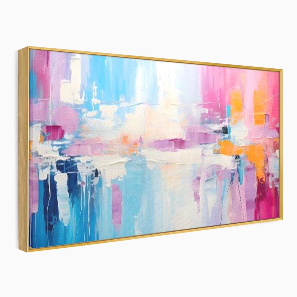 Tablou Canvas Premium LuxCanva® A1655, Pink Life , Room, Decorativ, Abstract, Nuante, Cromatic, Living, Culori Vibrante