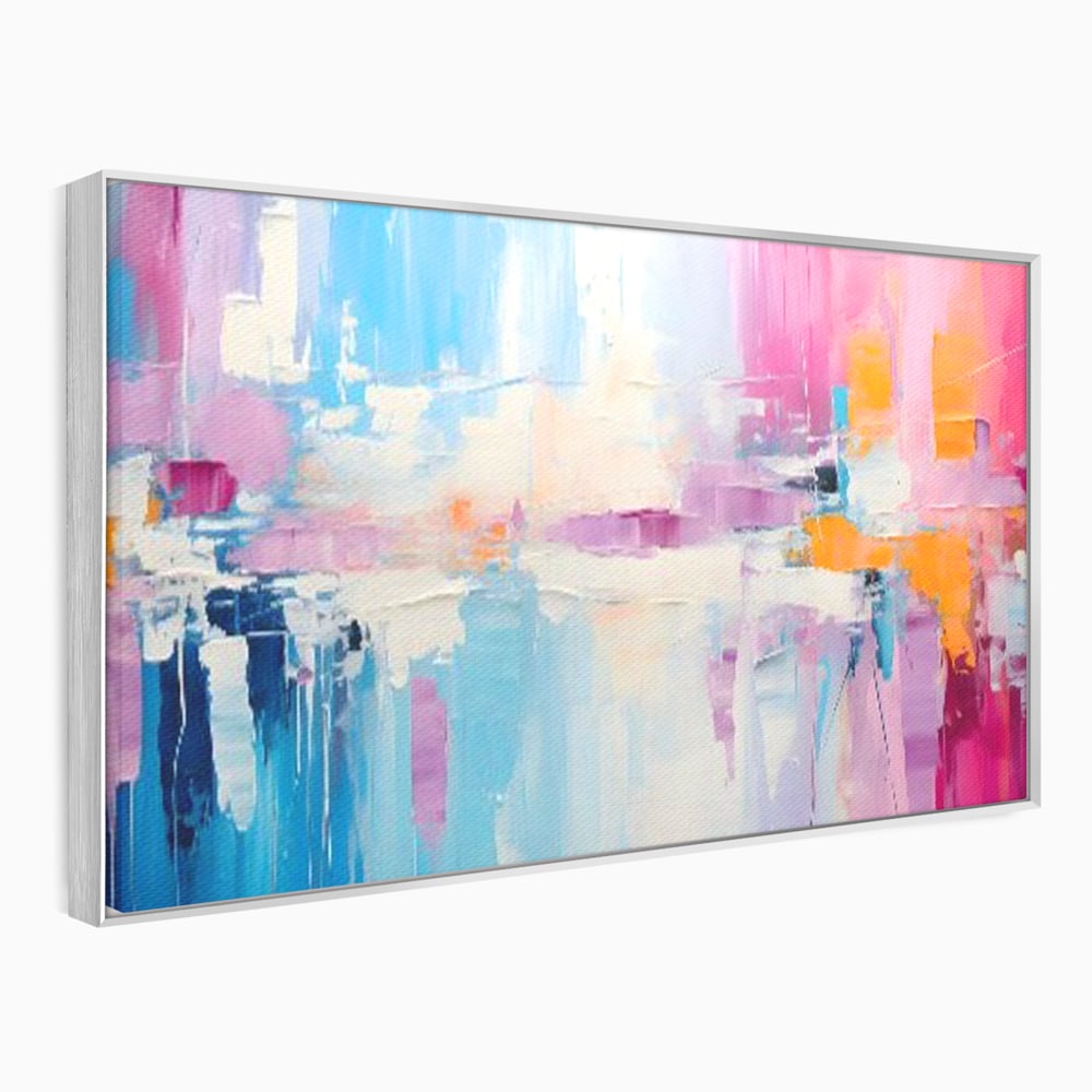Tablou Canvas Premium LuxCanva® A1655, Pink Life , Room, Decorativ, Abstract, Nuante, Cromatic, Living, Culori Vibrante