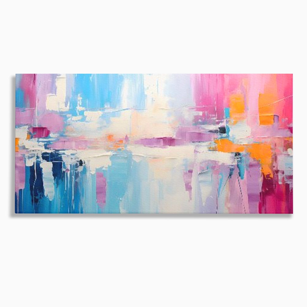 Tablou Canvas Premium LuxCanva® A1655, Pink Life , Room, Decorativ, Abstract, Nuante, Cromatic, Living, Culori Vibrante