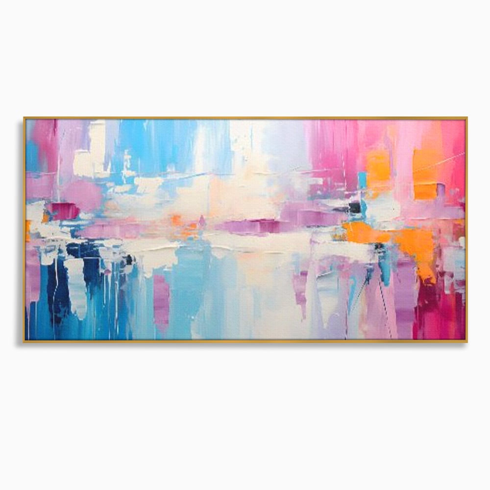 Tablou Canvas Premium LuxCanva® A1655, Pink Life , Room, Decorativ, Abstract, Nuante, Cromatic, Living, Culori Vibrante