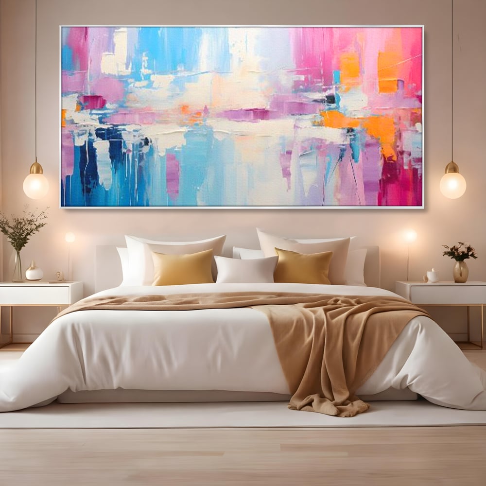 Tablou Canvas Premium LuxCanva® A1655, Pink Life , Room, Decorativ, Abstract, Nuante, Cromatic, Living, Culori Vibrante
