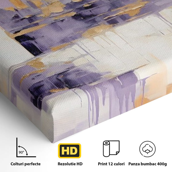 Tablou Canvas Premium LuxCanva® A1657, 2xPics ,  Room, Decorativ, Abstract, Cromatic, Living, Culori Vibrante