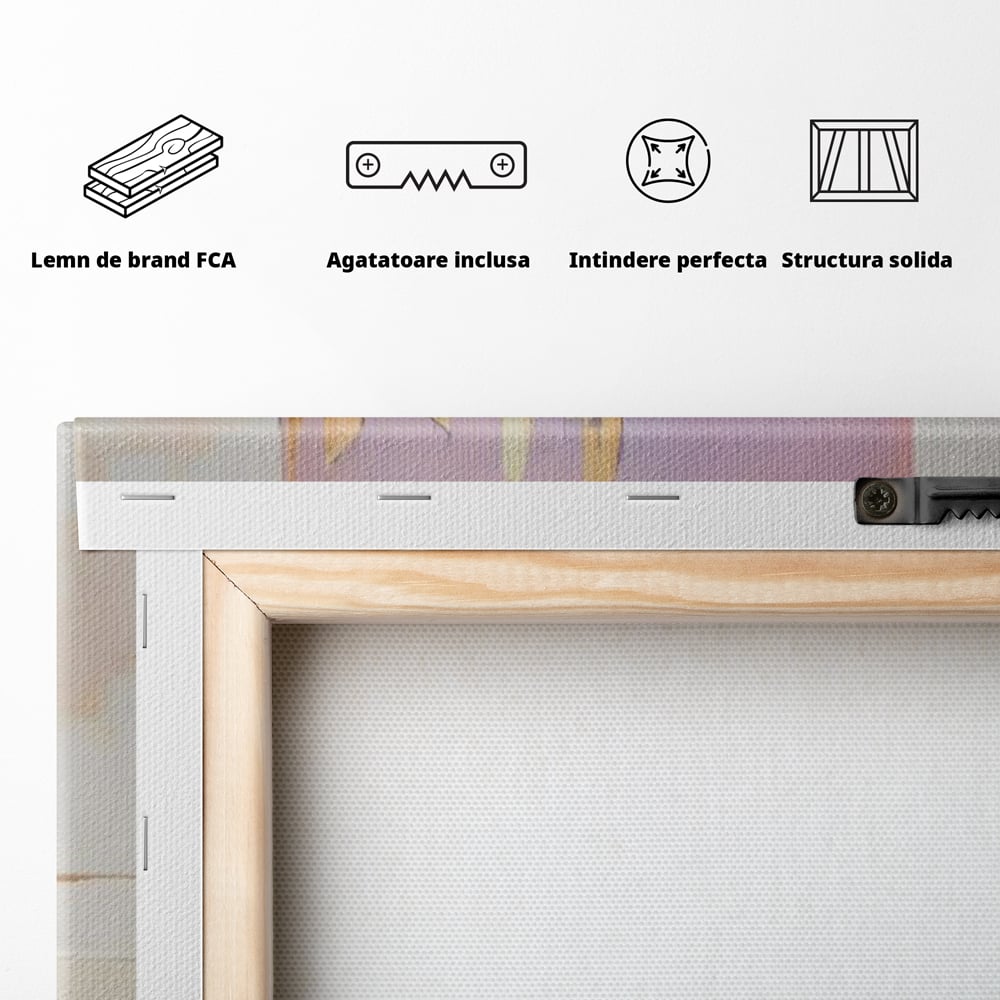 Tablou Canvas Premium LuxCanva® A1657, 2xPics ,  Room, Decorativ, Abstract, Cromatic, Living, Culori Vibrante