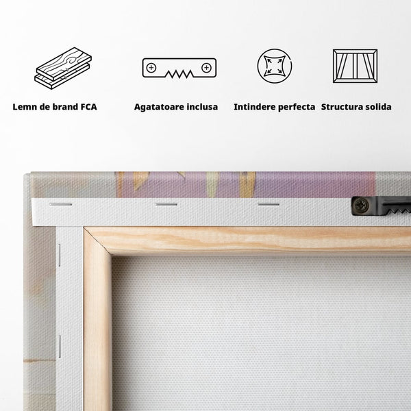 Tablou Canvas Premium LuxCanva® A1657, 2xPics ,  Room, Decorativ, Abstract, Cromatic, Living, Culori Vibrante