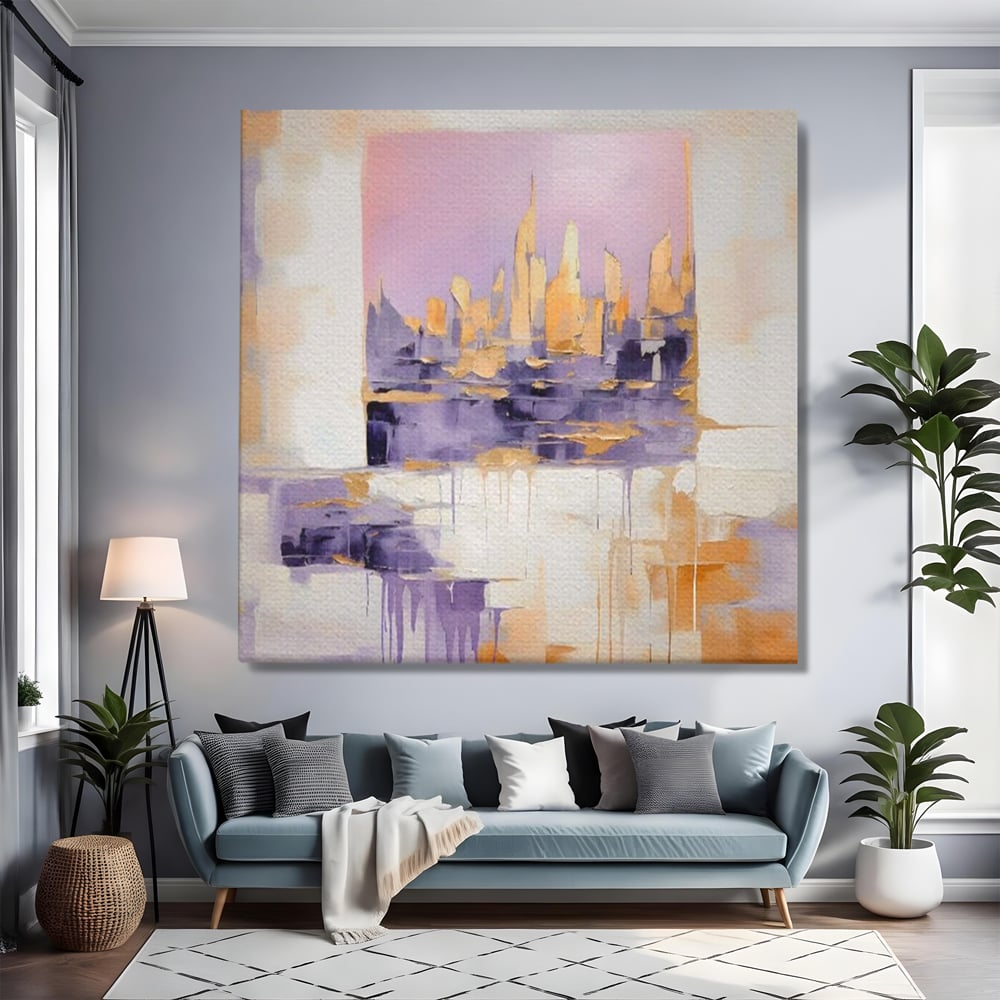 Tablou Canvas Premium LuxCanva® A1657, 2xPics ,  Room, Decorativ, Abstract, Cromatic, Living, Culori Vibrante