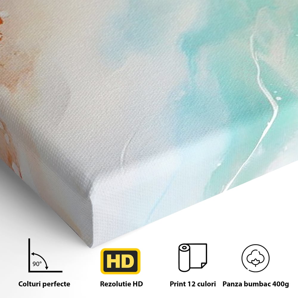 Tablou Canvas Premium LuxCanva® A1658, Colors Waves , Room, Decorativ, Abstract, Cromatic, Living, Culori Vibrante