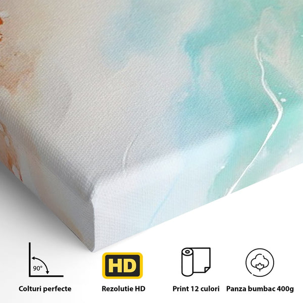 Tablou Canvas Premium LuxCanva® A1658, Colors Waves , Room, Decorativ, Abstract, Cromatic, Living, Culori Vibrante