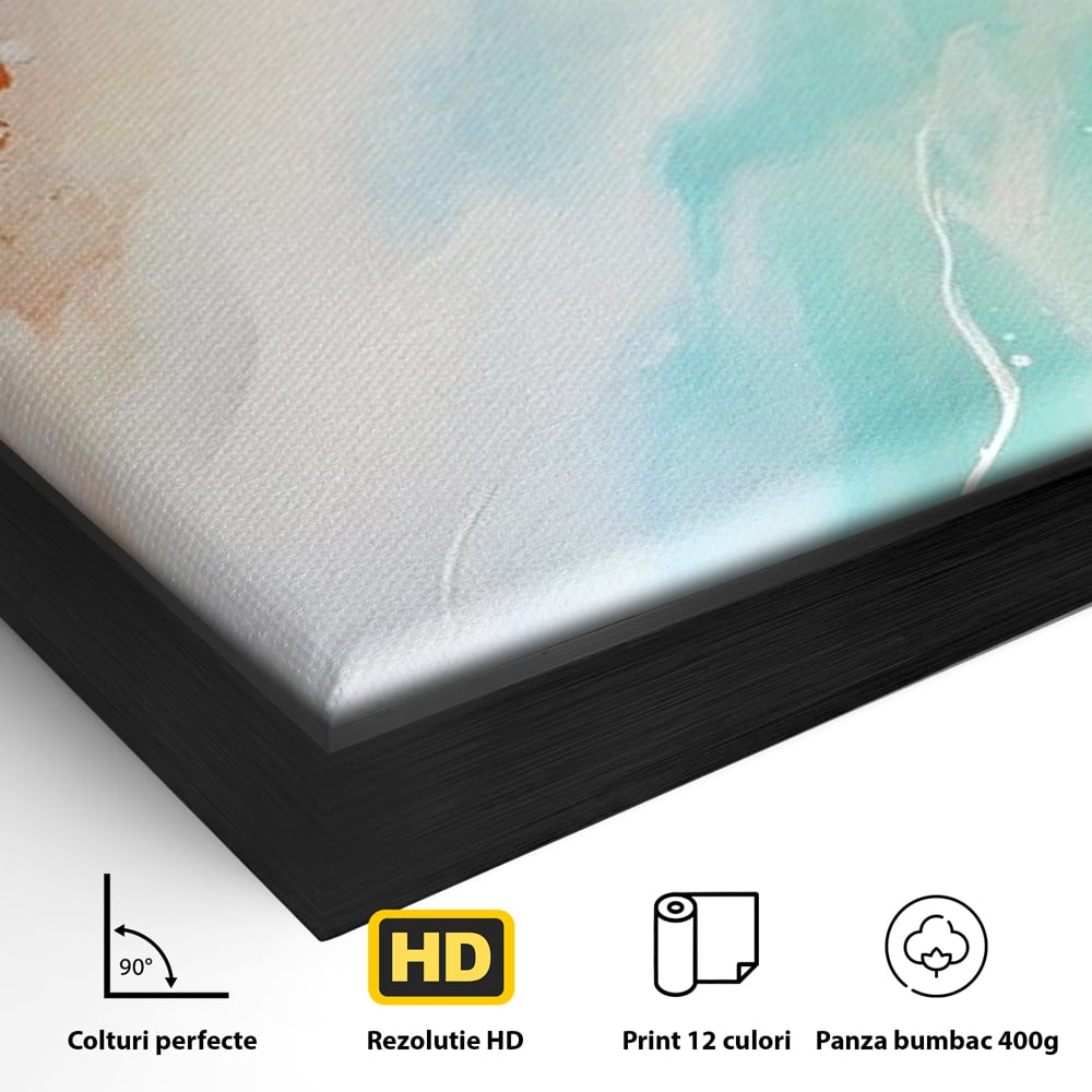 Tablou Canvas Premium LuxCanva® A1658, Colors Waves , Room, Decorativ, Abstract, Cromatic, Living, Culori Vibrante