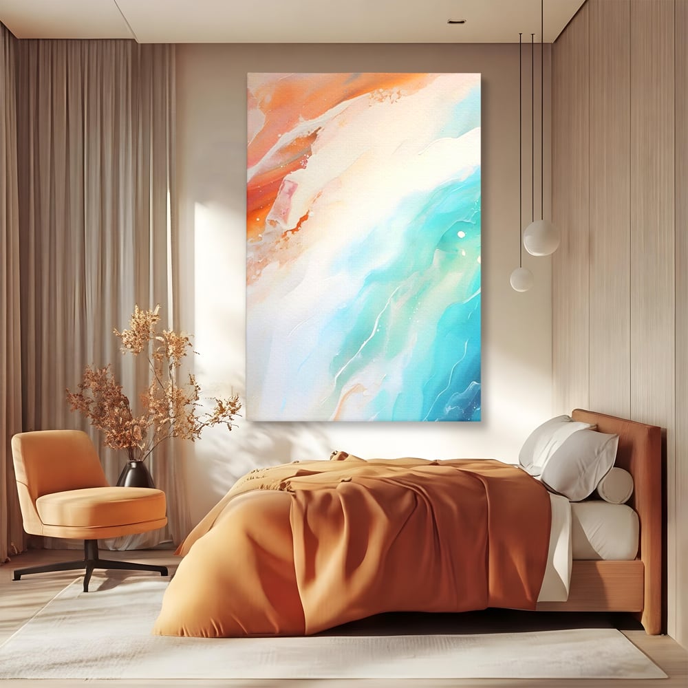 Tablou Canvas Premium LuxCanva® A1658, Colors Waves , Room, Decorativ, Abstract, Cromatic, Living, Culori Vibrante
