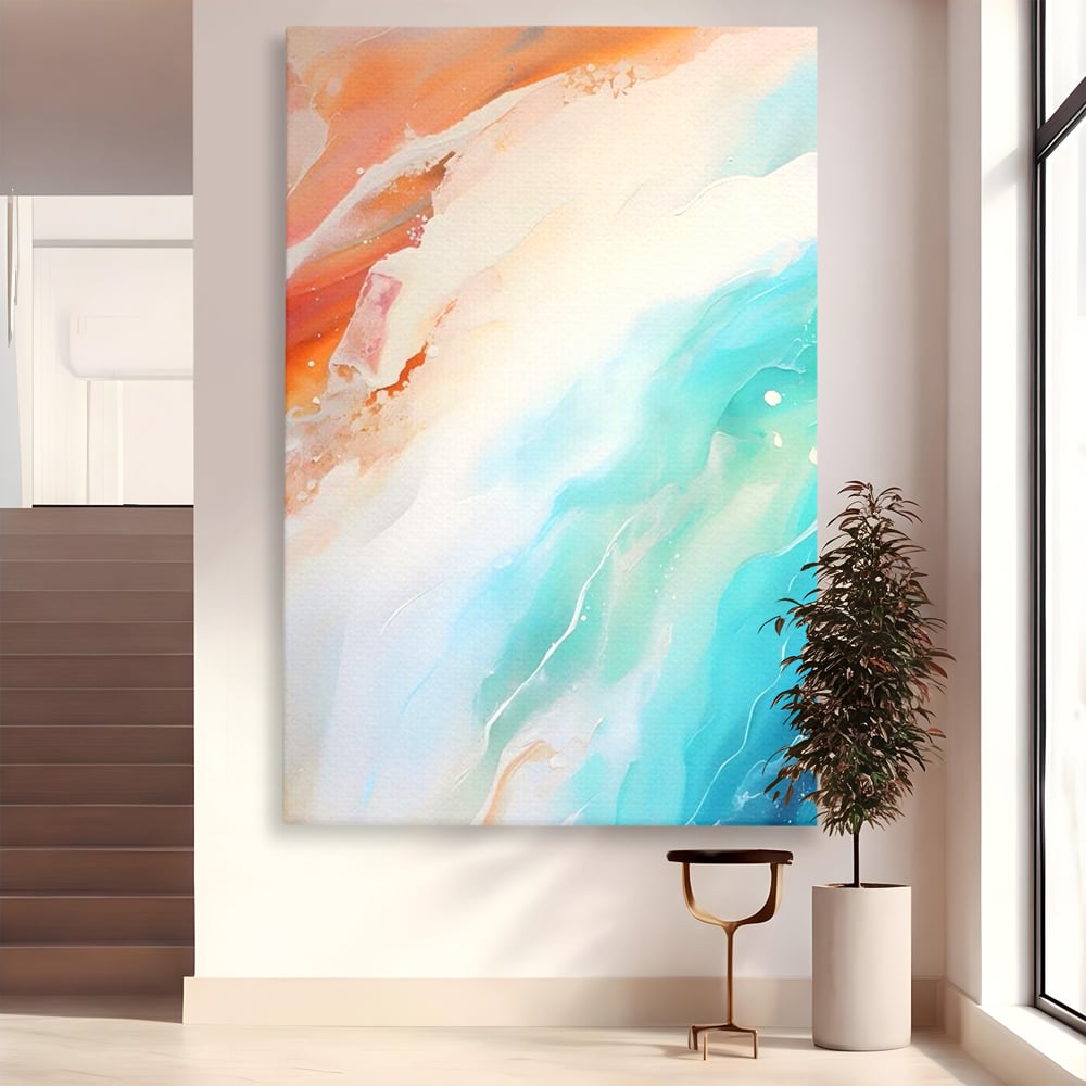 Tablou Canvas Premium LuxCanva® A1658, Colors Waves , Room, Decorativ, Abstract, Cromatic, Living, Culori Vibrante