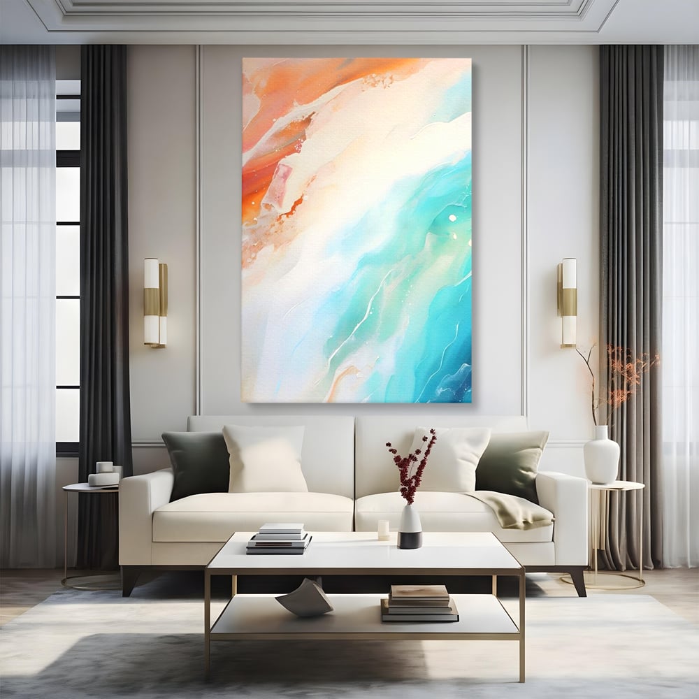 Tablou Canvas Premium LuxCanva® A1658, Colors Waves , Room, Decorativ, Abstract, Cromatic, Living, Culori Vibrante
