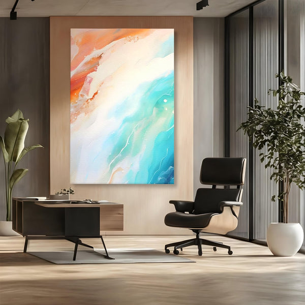 Tablou Canvas Premium LuxCanva® A1658, Colors Waves , Room, Decorativ, Abstract, Cromatic, Living, Culori Vibrante