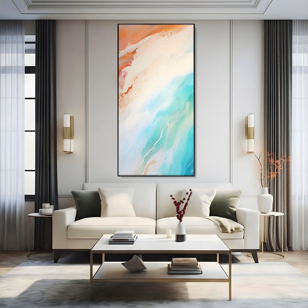 Tablou Canvas Premium LuxCanva® A1658, Colors Waves , Room, Decorativ, Abstract, Cromatic, Living, Culori Vibrante