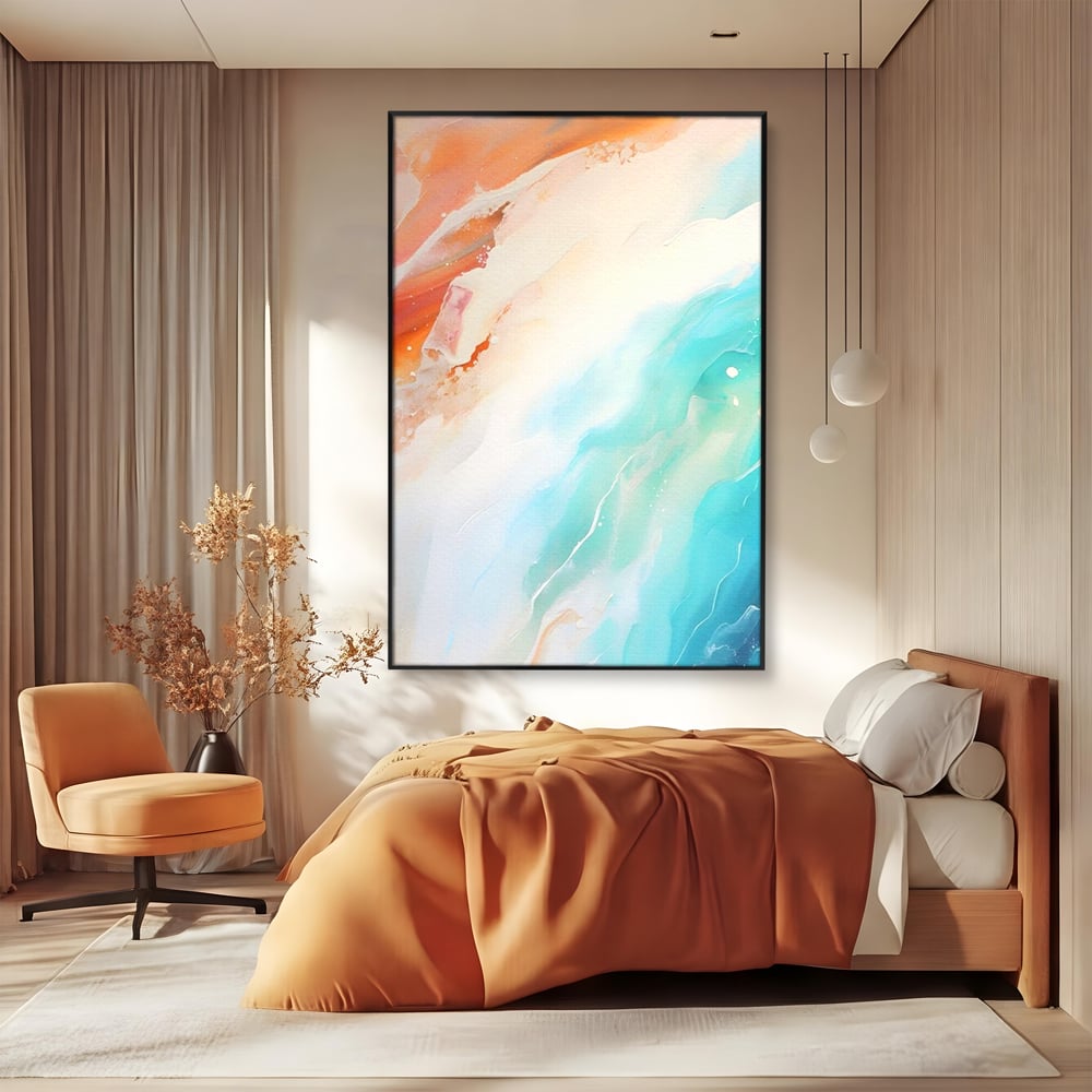Tablou Canvas Premium LuxCanva® A1658, Colors Waves , Room, Decorativ, Abstract, Cromatic, Living, Culori Vibrante