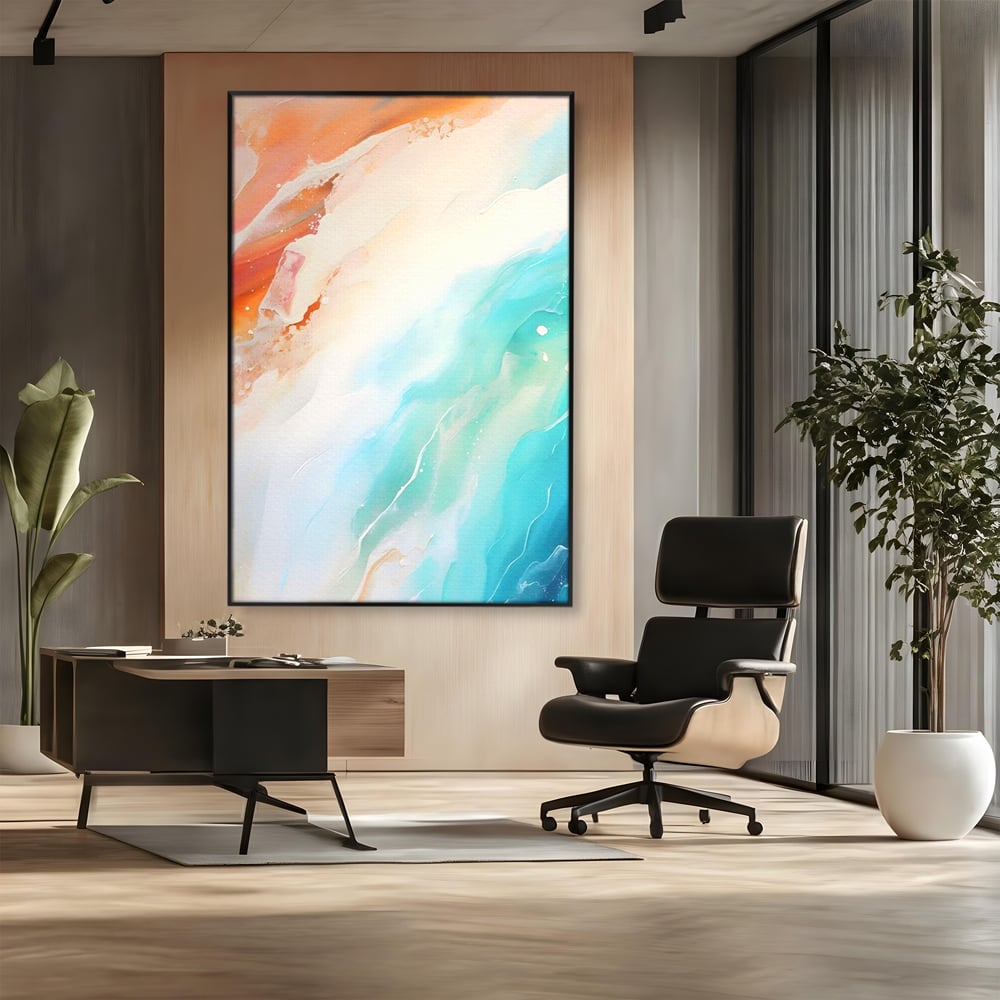 Tablou Canvas Premium LuxCanva® A1658, Colors Waves , Room, Decorativ, Abstract, Cromatic, Living, Culori Vibrante