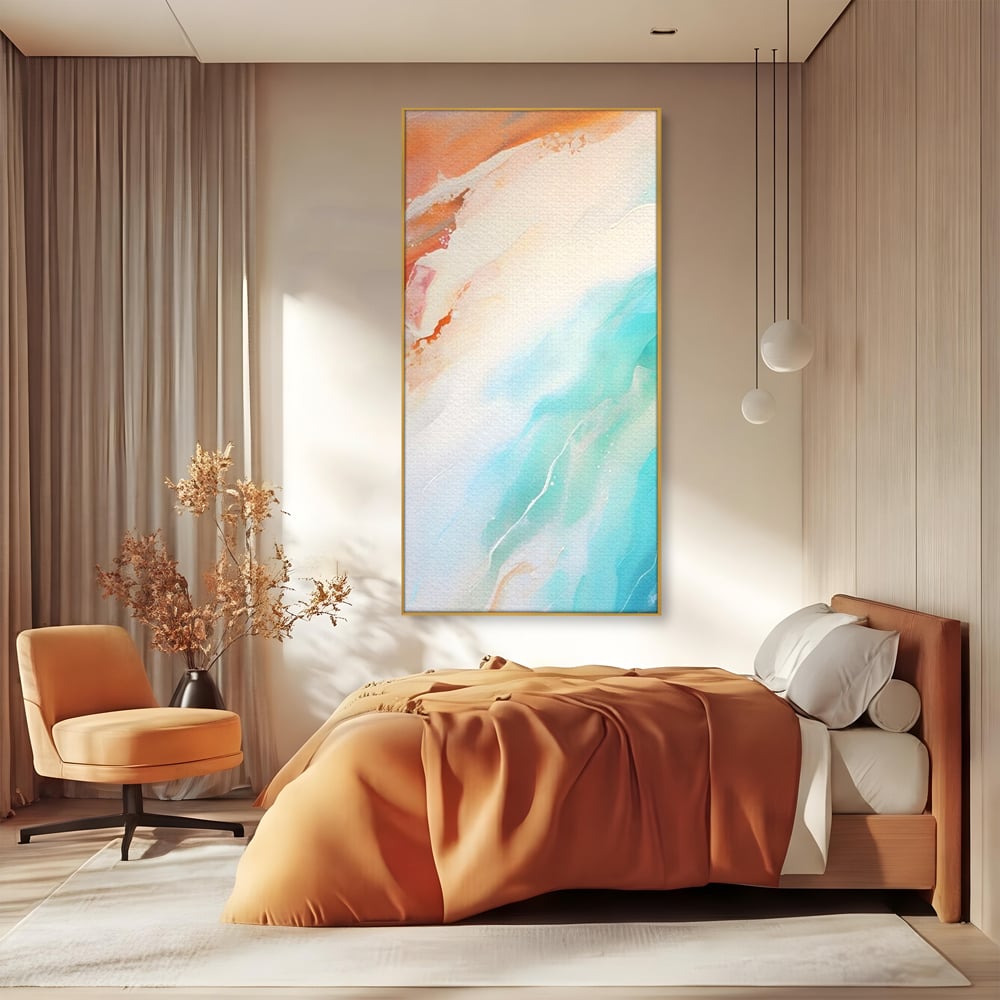 Tablou Canvas Premium LuxCanva® A1658, Colors Waves , Room, Decorativ, Abstract, Cromatic, Living, Culori Vibrante