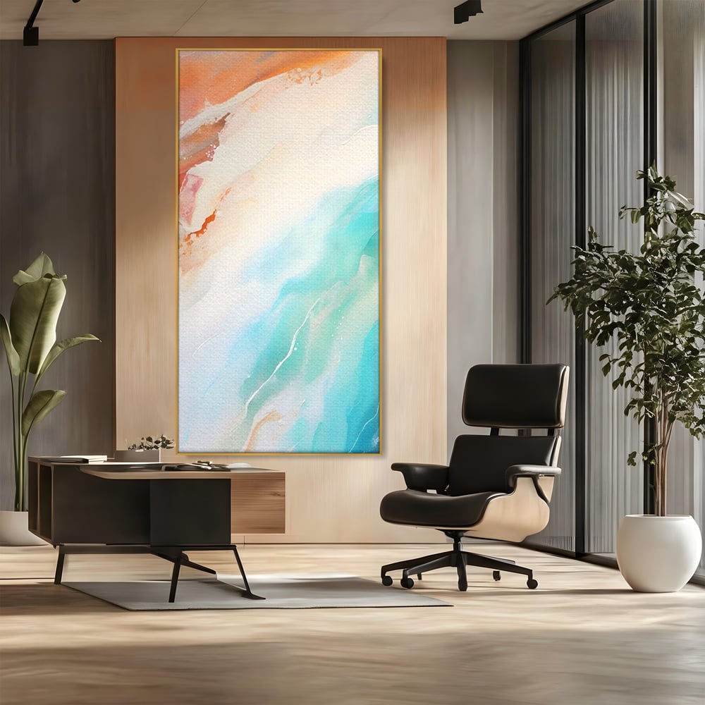 Tablou Canvas Premium LuxCanva® A1658, Colors Waves , Room, Decorativ, Abstract, Cromatic, Living, Culori Vibrante
