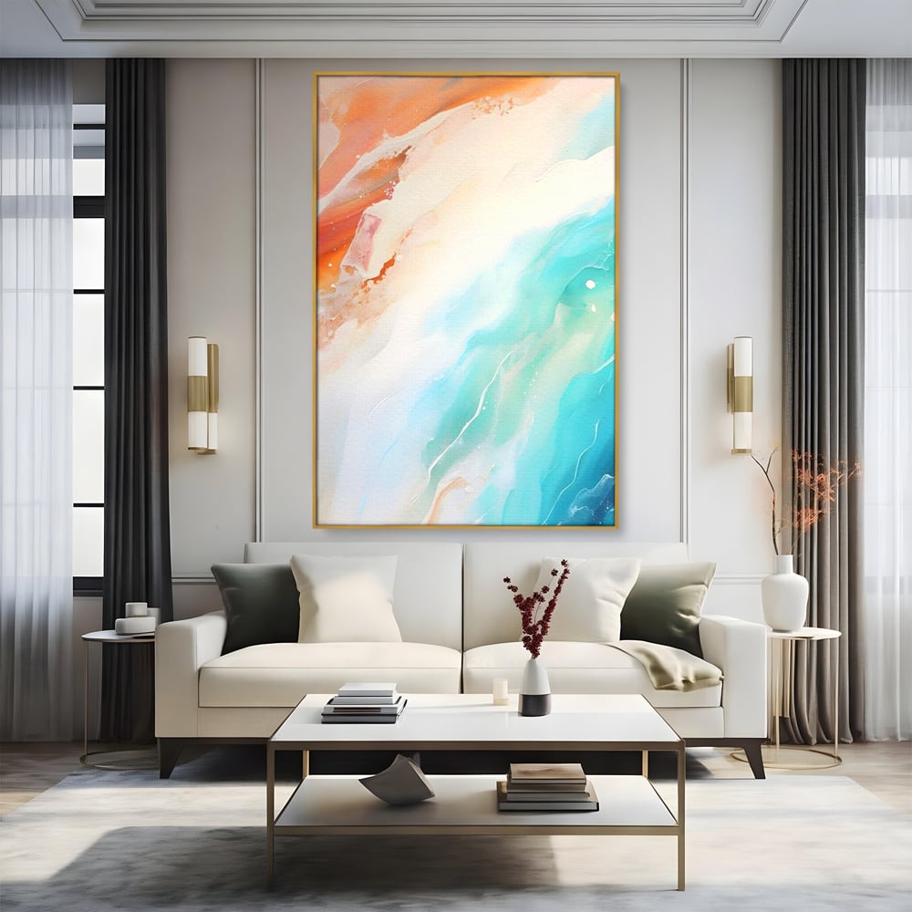 Tablou Canvas Premium LuxCanva® A1658, Colors Waves , Room, Decorativ, Abstract, Cromatic, Living, Culori Vibrante
