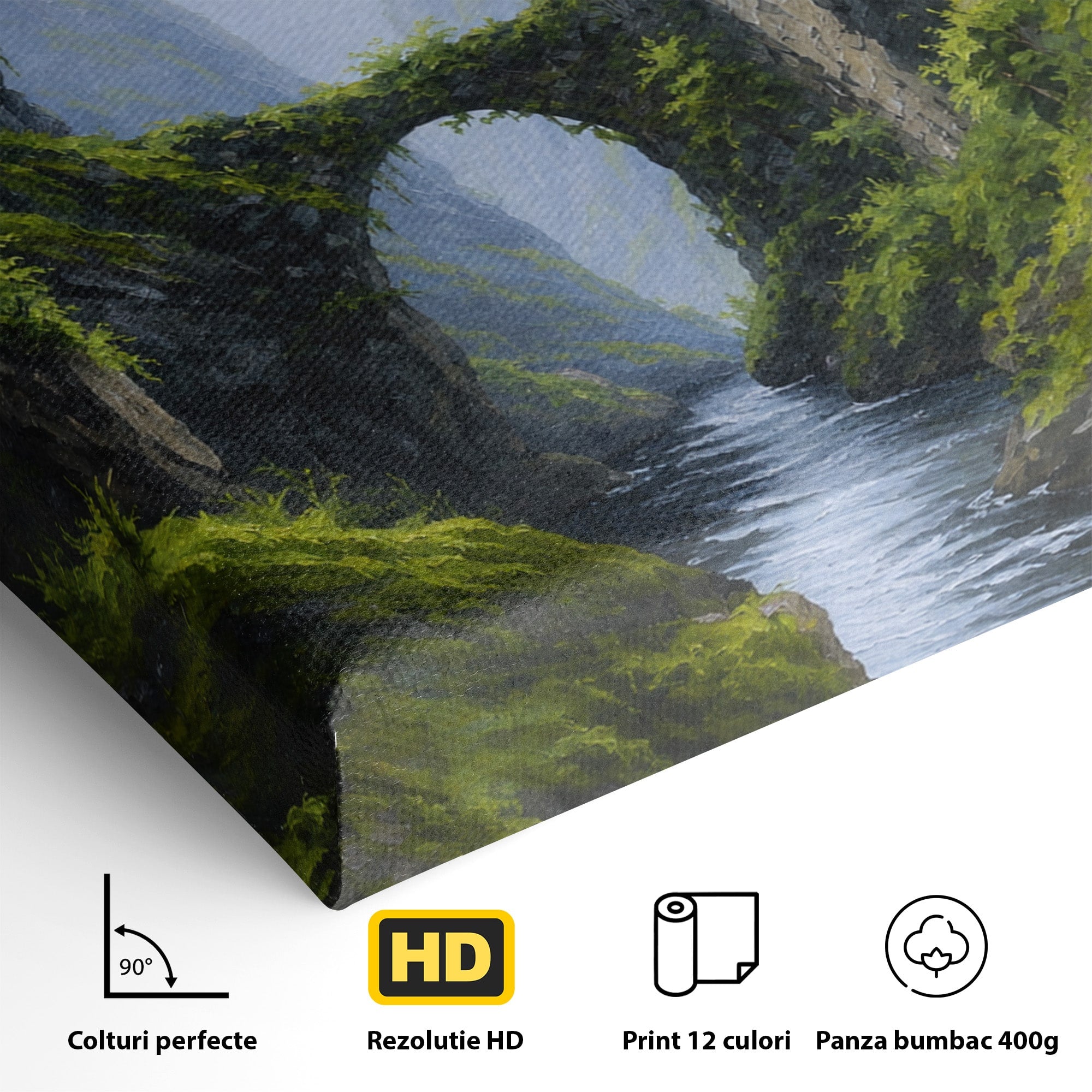 Tablou Canvas Premium LuxCanva® A1663, Pod Peste Canion, Pod, Canion, Natura, Peisaj, Living, Culori Vibrante
