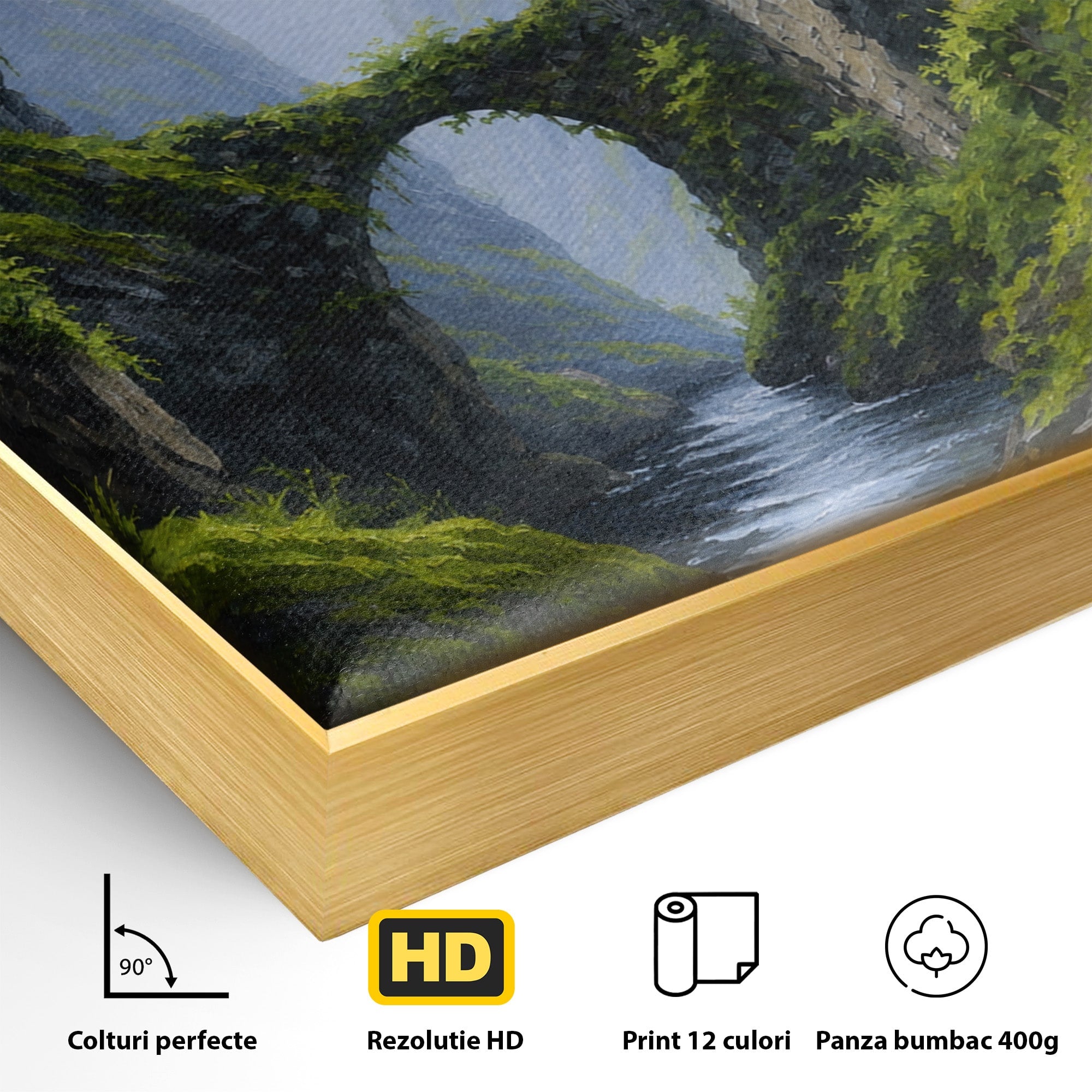 Tablou Canvas Premium LuxCanva® A1663, Pod Peste Canion, Pod, Canion, Natura, Peisaj, Living, Culori Vibrante