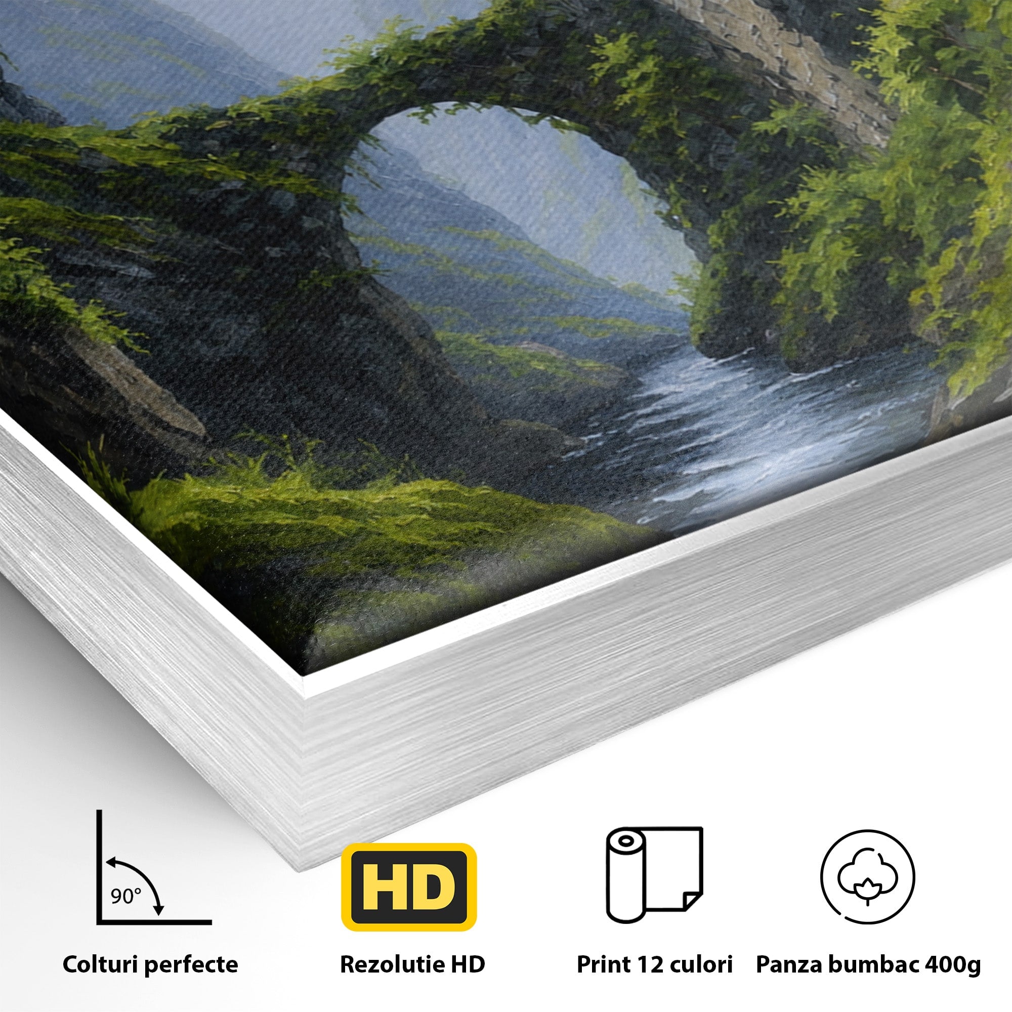 Tablou Canvas Premium LuxCanva® A1663, Pod Peste Canion, Pod, Canion, Natura, Peisaj, Living, Culori Vibrante