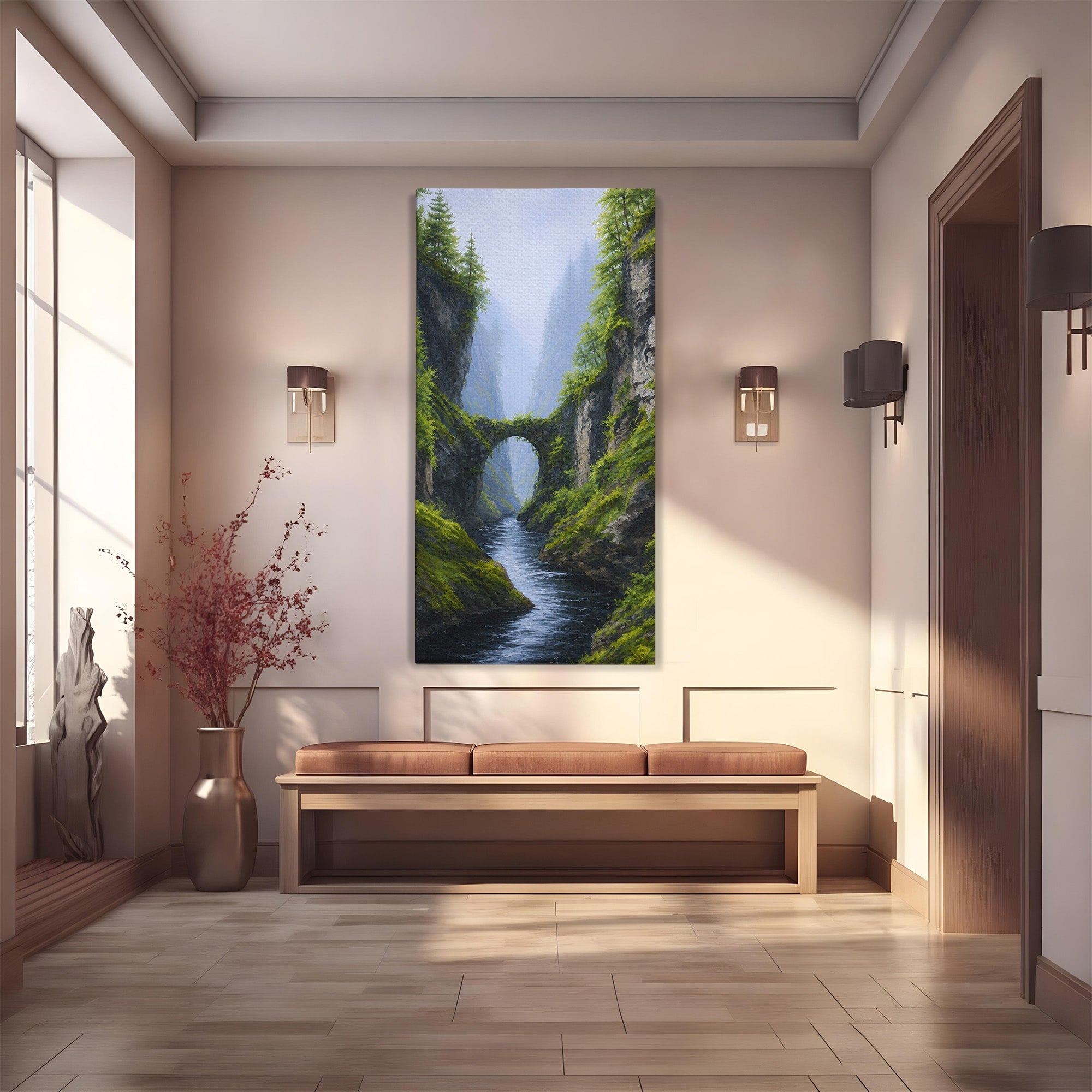 Tablou Canvas Premium LuxCanva® A1663, Pod Peste Canion, Pod, Canion, Natura, Peisaj, Living, Culori Vibrante