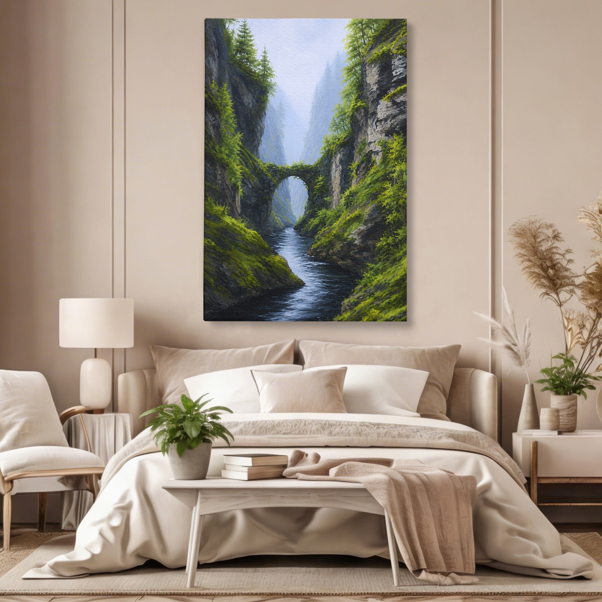 Tablou Canvas Premium LuxCanva® A1663, Pod Peste Canion, Pod, Canion, Natura, Peisaj, Living, Culori Vibrante