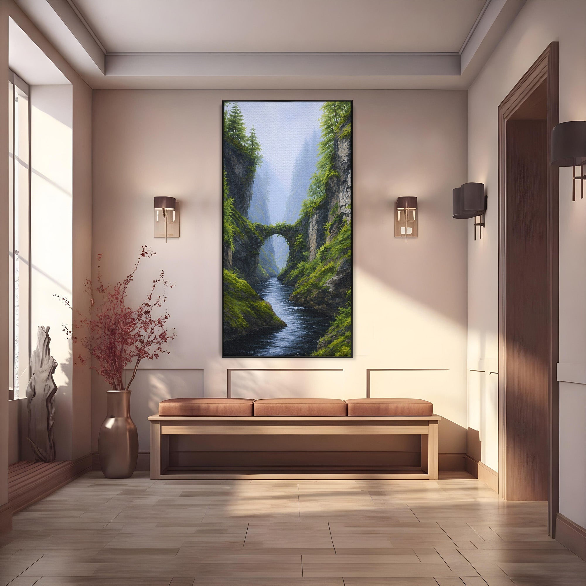 Tablou Canvas Premium LuxCanva® A1663, Pod Peste Canion, Pod, Canion, Natura, Peisaj, Living, Culori Vibrante