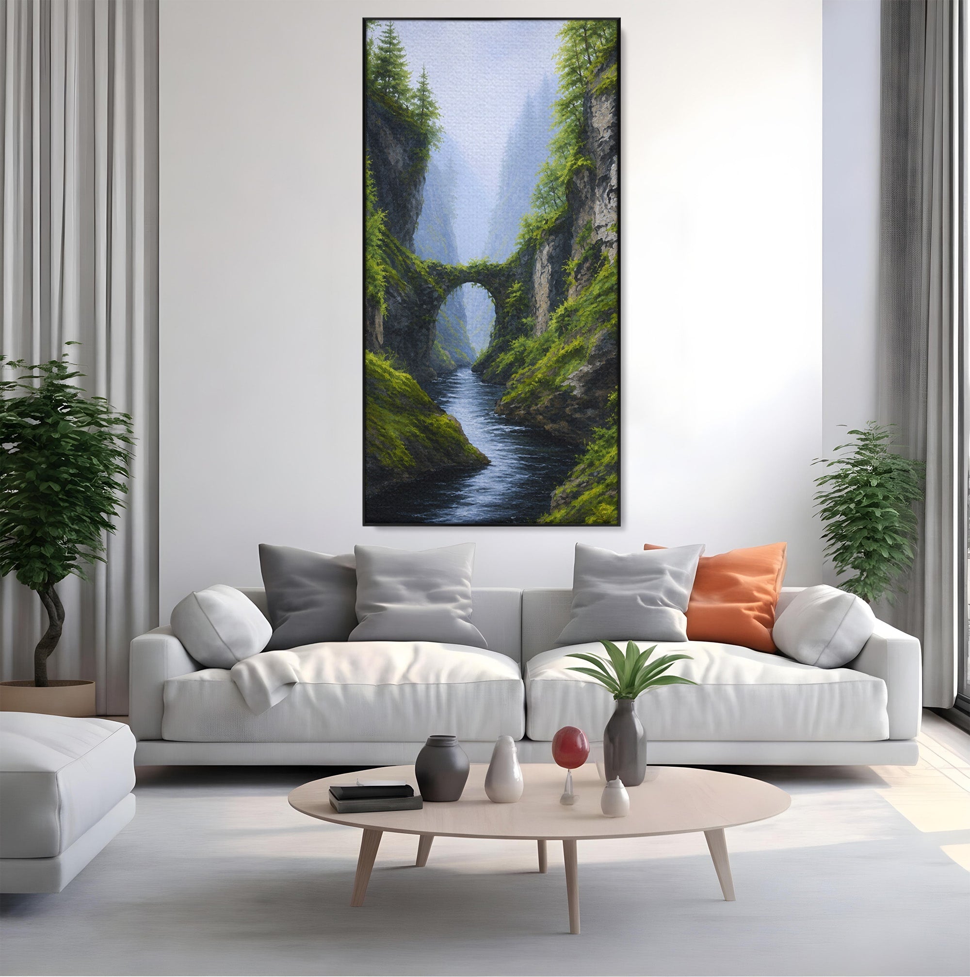 Tablou Canvas Premium LuxCanva® A1663, Pod Peste Canion, Pod, Canion, Natura, Peisaj, Living, Culori Vibrante