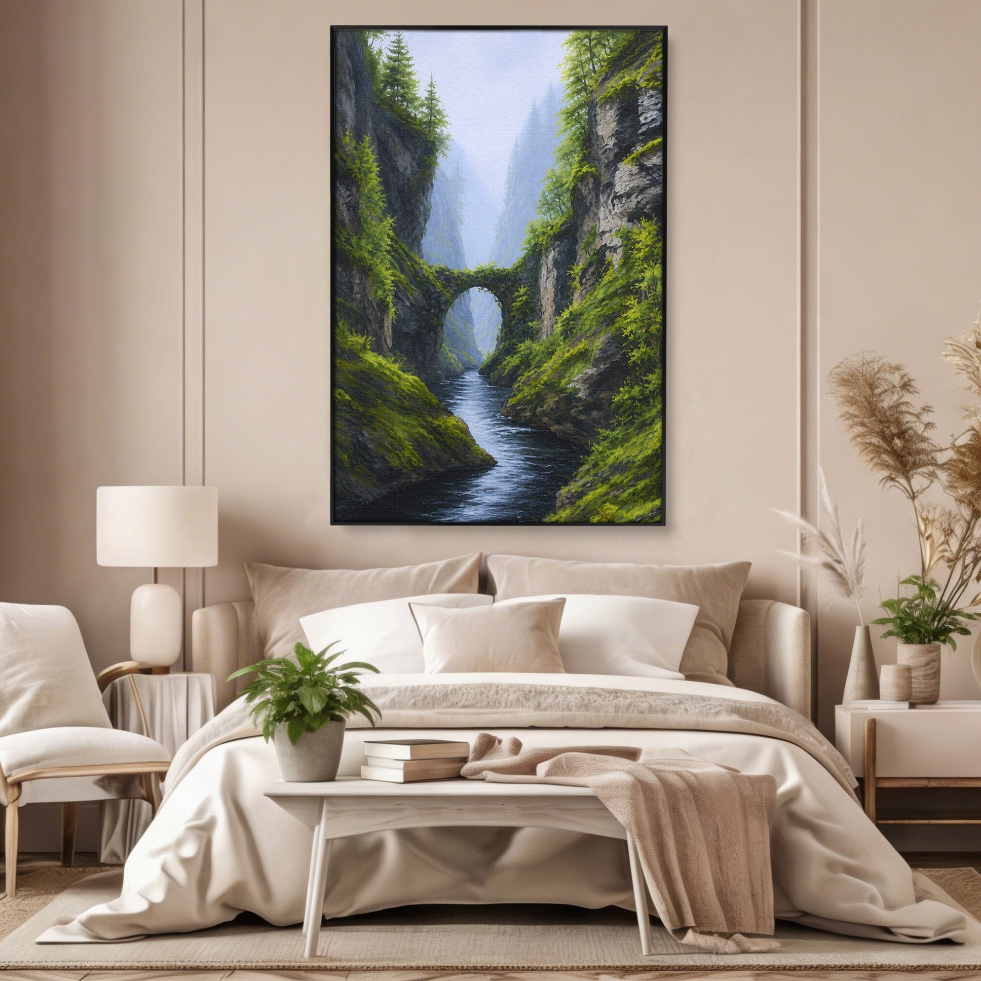 Tablou Canvas Premium LuxCanva® A1663, Pod Peste Canion, Pod, Canion, Natura, Peisaj, Living, Culori Vibrante