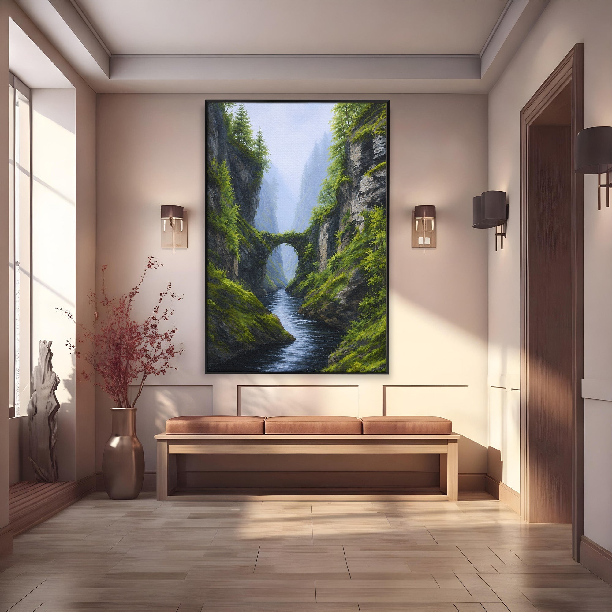 Tablou Canvas Premium LuxCanva® A1663, Pod Peste Canion, Pod, Canion, Natura, Peisaj, Living, Culori Vibrante