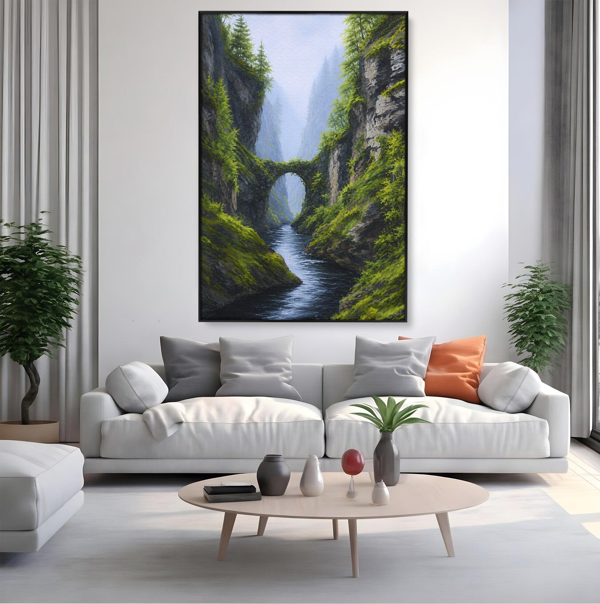 Tablou Canvas Premium LuxCanva® A1663, Pod Peste Canion, Pod, Canion, Natura, Peisaj, Living, Culori Vibrante