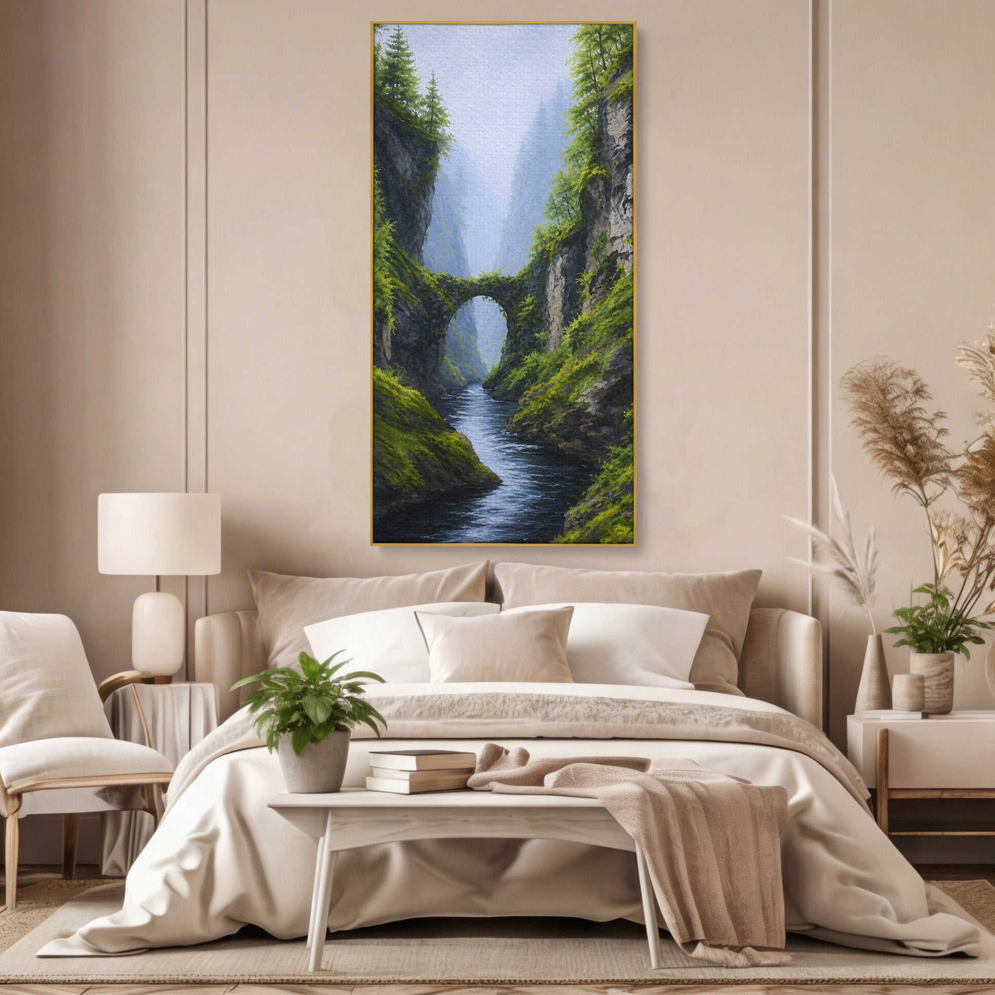 Tablou Canvas Premium LuxCanva® A1663, Pod Peste Canion, Pod, Canion, Natura, Peisaj, Living, Culori Vibrante