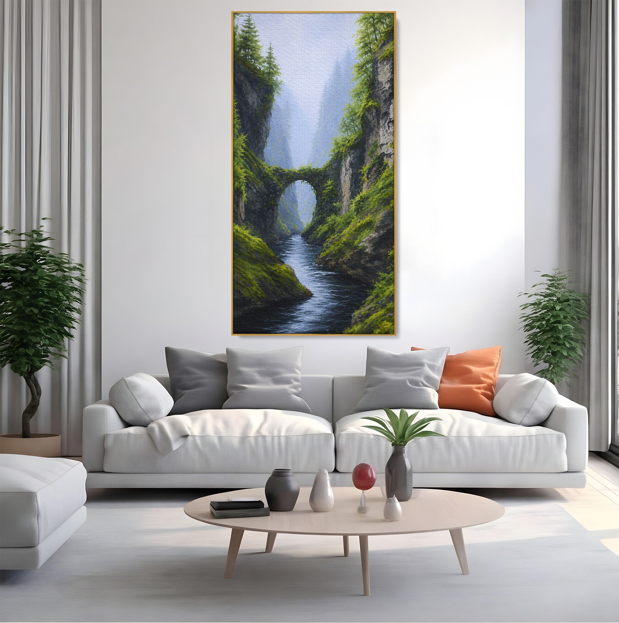 Tablou Canvas Premium LuxCanva® A1663, Pod Peste Canion, Pod, Canion, Natura, Peisaj, Living, Culori Vibrante